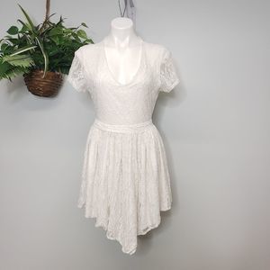 Lovers + Friends Lace Overlayed Open Back Dress Size Large